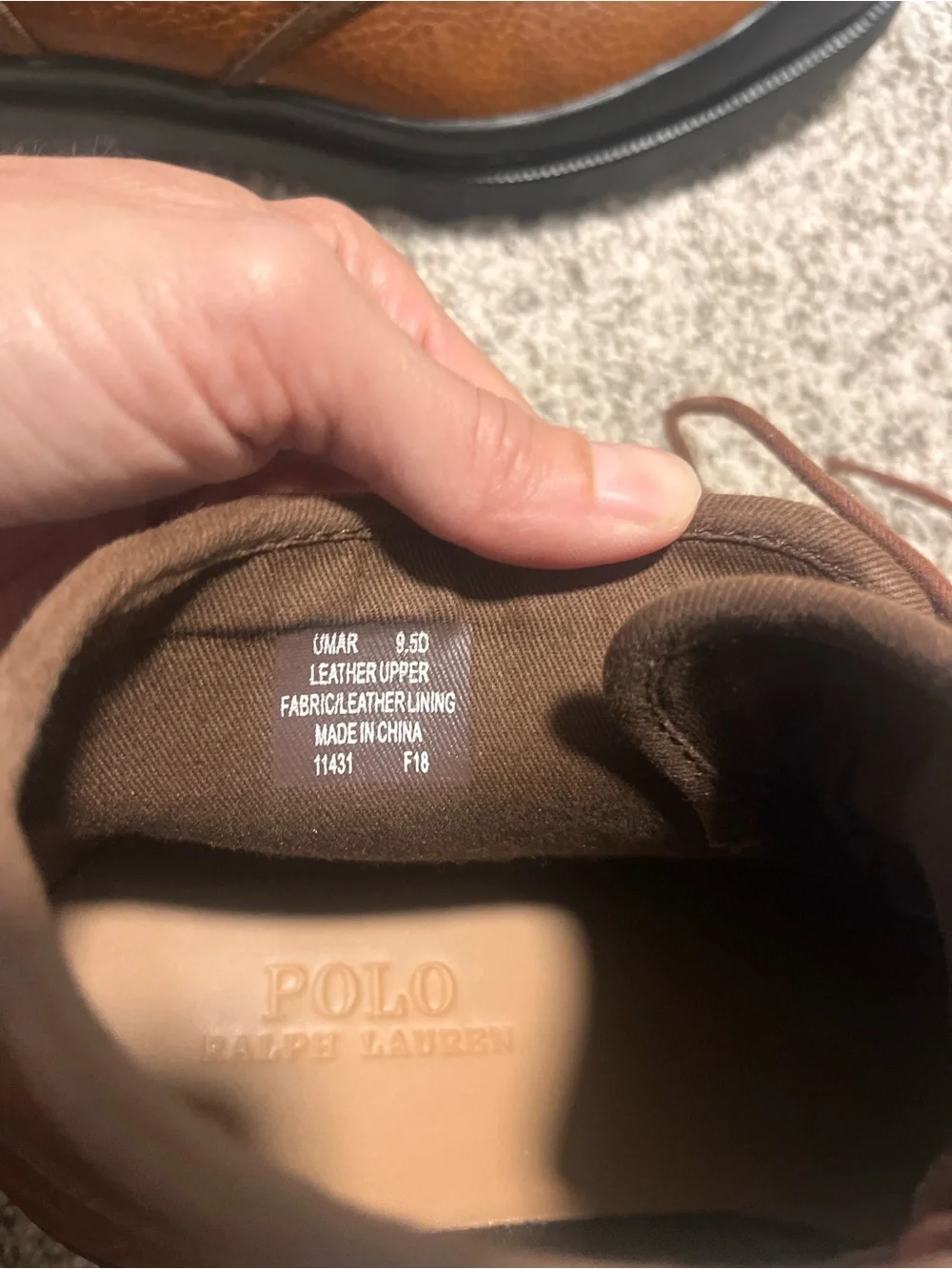 Polo Ralph Lauren Omar Men’s 9.5D Brown Leather Lug Sole Chukka Boots